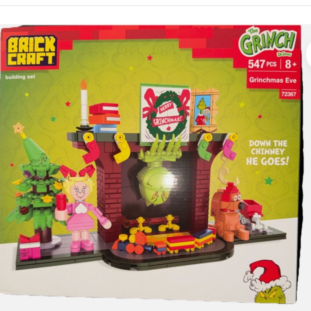 Brick Craft 2025 The Grinch: Grinchmas Eve Down The Chimney He Goes 547 PCs *NEW